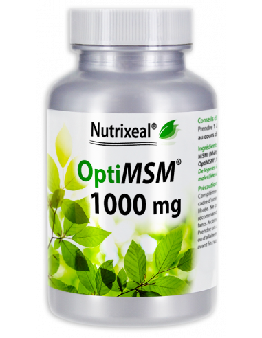 MSM 100% d'ingrédients actifs, aucun excipient, laboratoire français nutrixeal.