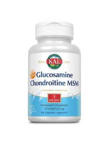 Glucosamine, chondroïtine et MSM Vegan 60 gélules végétales KAL