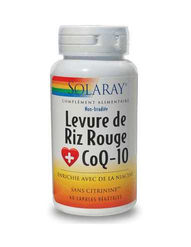 Levure de riz rouge CoQ10 Ubiquinone solaray