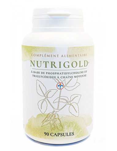 Nutrigold du laboratoire Nutrilys - phosphatidylcholine de lécithine de soja - 90 gélules