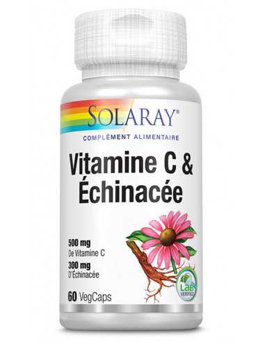 Vitamine C & Echinacée - Solaray - 60 gélules végétales