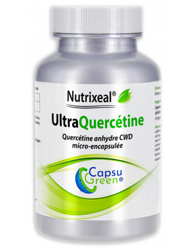 Ultra Quercétine CWD CapsuGreen® Nutrixeal : quercétine anhydre micro-encapsulée.