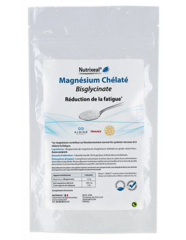 Magnesium Chélaté Bisglycinate Poudre - Nutrixeal Magnesium Chélaté Bisglycinate Poudre - Nutrixeal