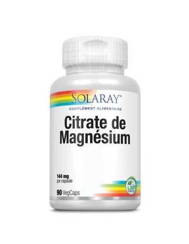 Citrate de Magnésium - Solaray - 90 gélules végétales