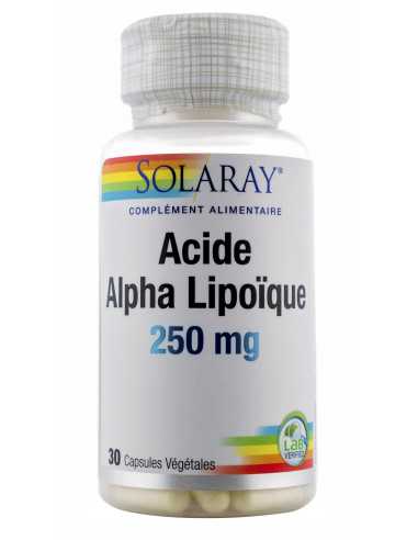 Acide alpha-lipoïque 250mg - Solaray - 30 gélules végétales